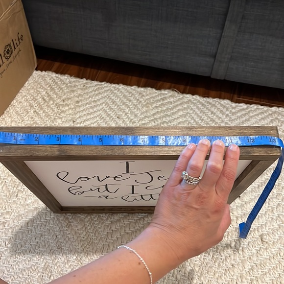 I LOVE JESUS BUT I CUSS A LITTLE HANDMADE WOODEN SIGN - Picture 8 of 11